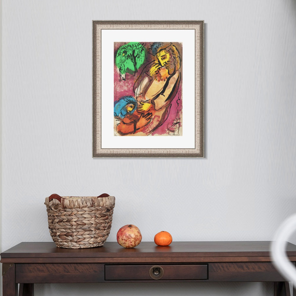 INVIN ART Framed Canvas Art Giclee Print Beging Series#030 by Marc Chagall Wall Art Room Living Office Home Decorations