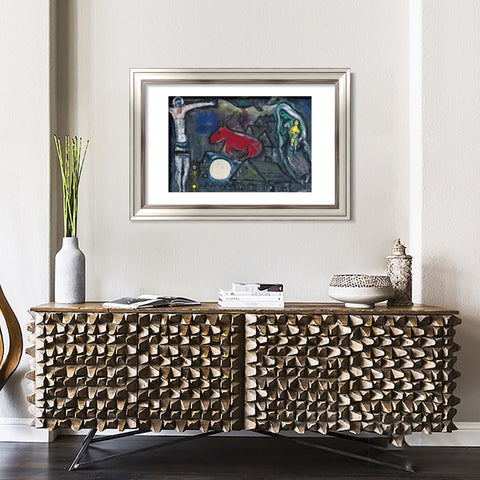 INVIN ART Framed Canvas Art Giclee Print Series#031 by Marc Chagall Wall Art Room Living Office Home Decorations