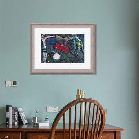 INVIN ART Framed Canvas Art Giclee Print Series#031 by Marc Chagall Wall Art Room Living Office Home Decorations