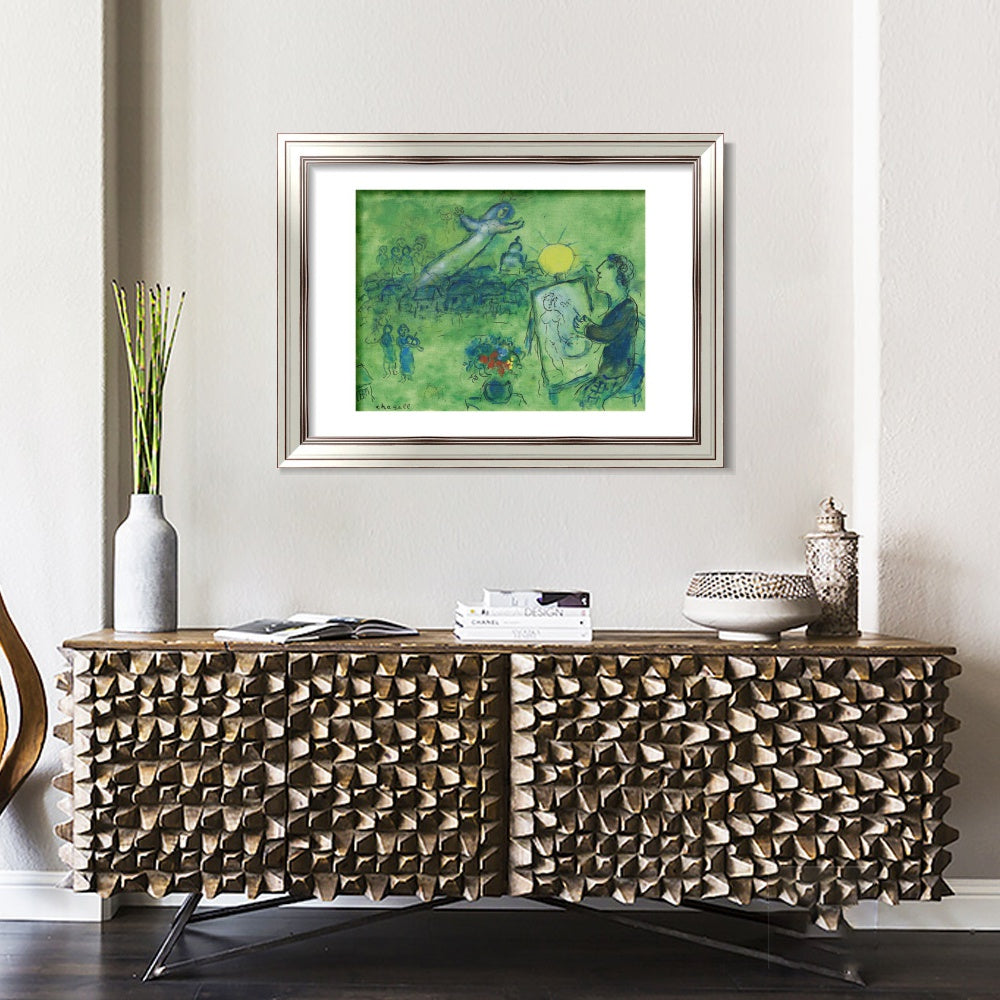 INVIN ART Framed Canvas Art Giclee Print Series#33 by Marc Chagall Wall Art Room Living Office Home Decorations