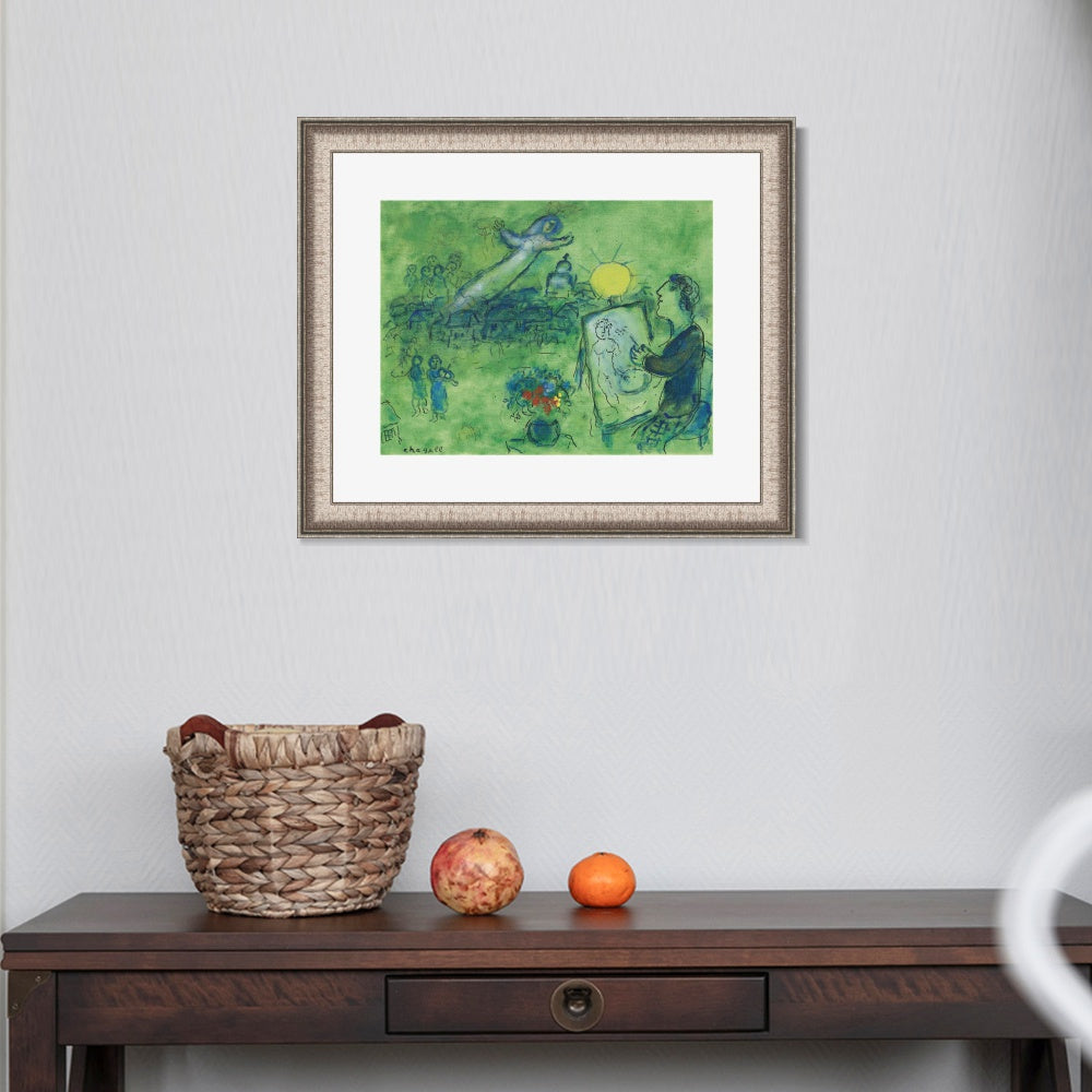 INVIN ART Framed Canvas Art Giclee Print Series#33 by Marc Chagall Wall Art Room Living Office Home Decorations