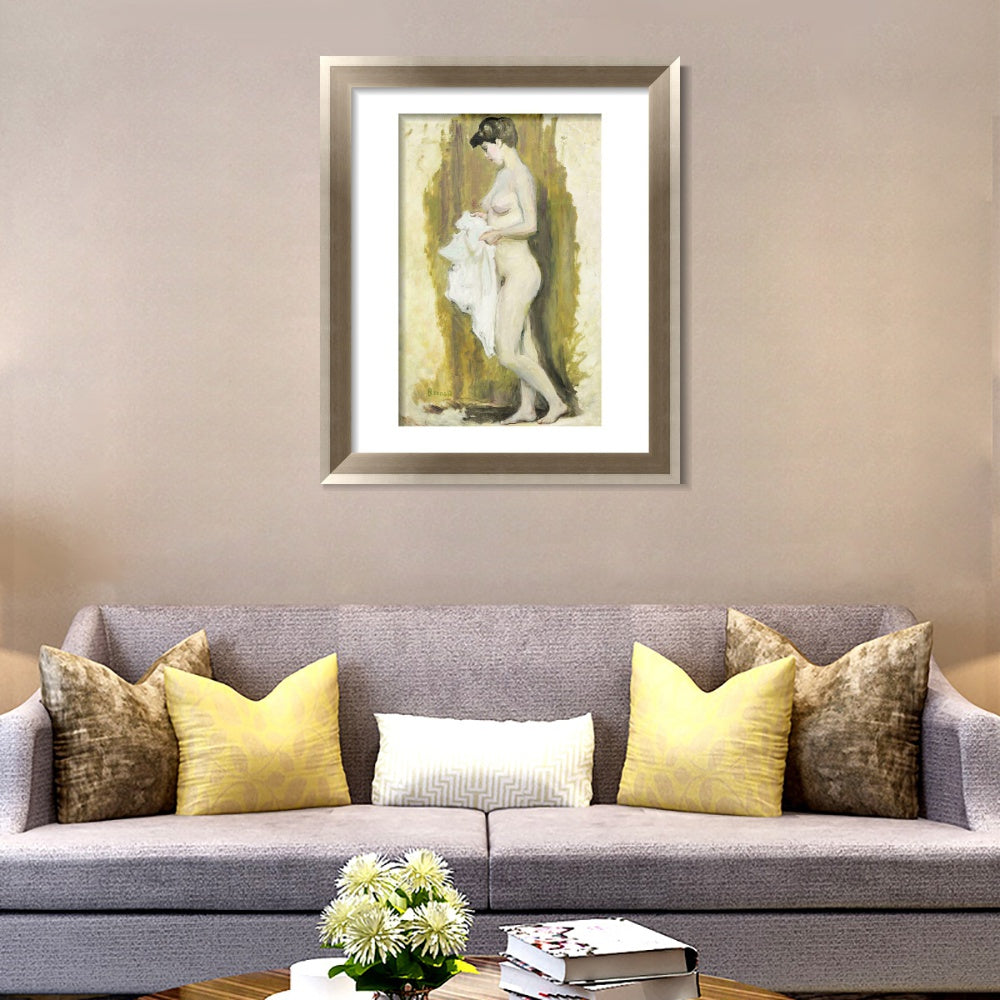 INVIN ART Framed Canvas Art Giclee Print Naked woman 2 by Marc Chagall Wall Art Room Living Office Home Decorations