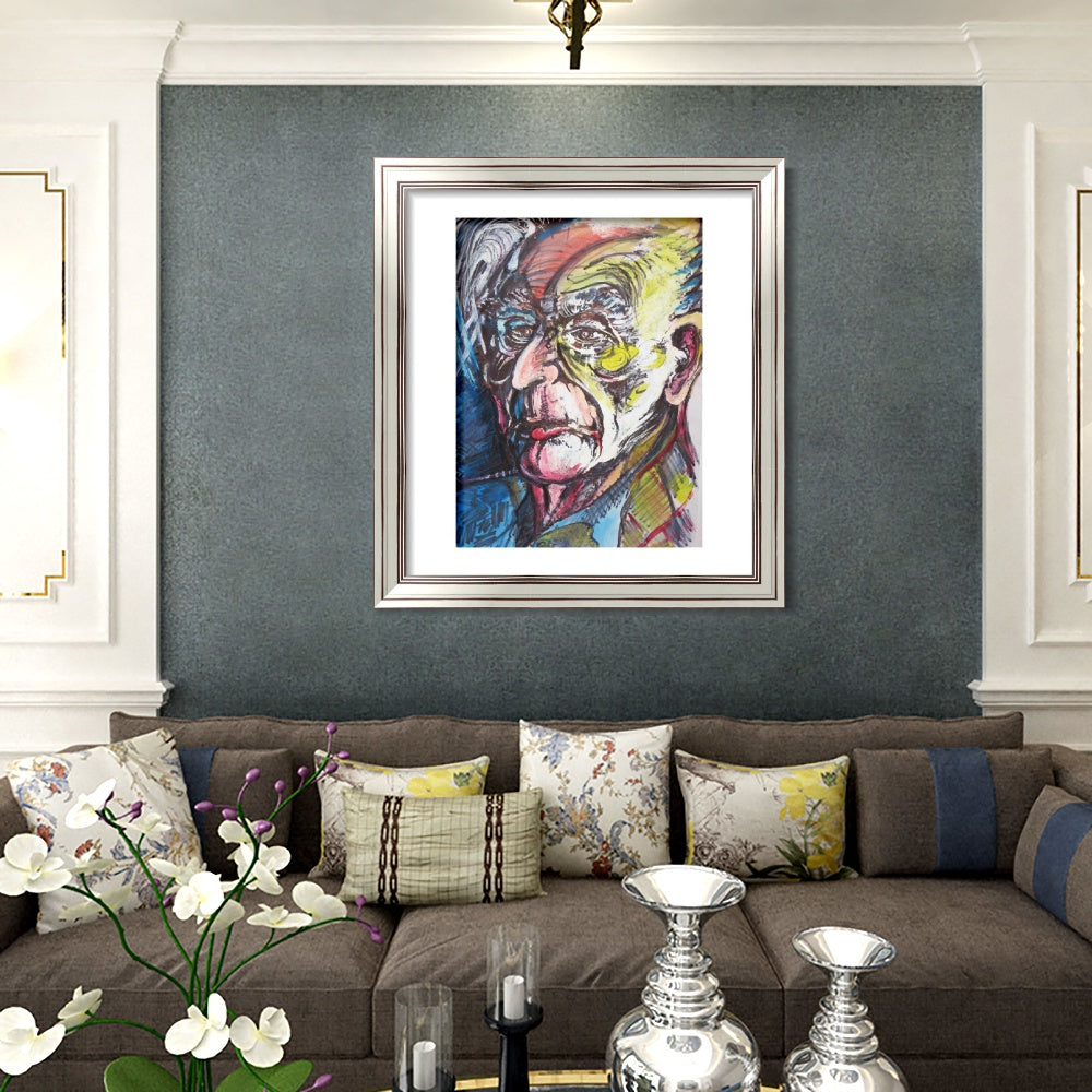 INVIN ART Framed Canvas Art Giclee Print Series#094 by Marc Chagall Wall Art Room Living Office Home Decorations