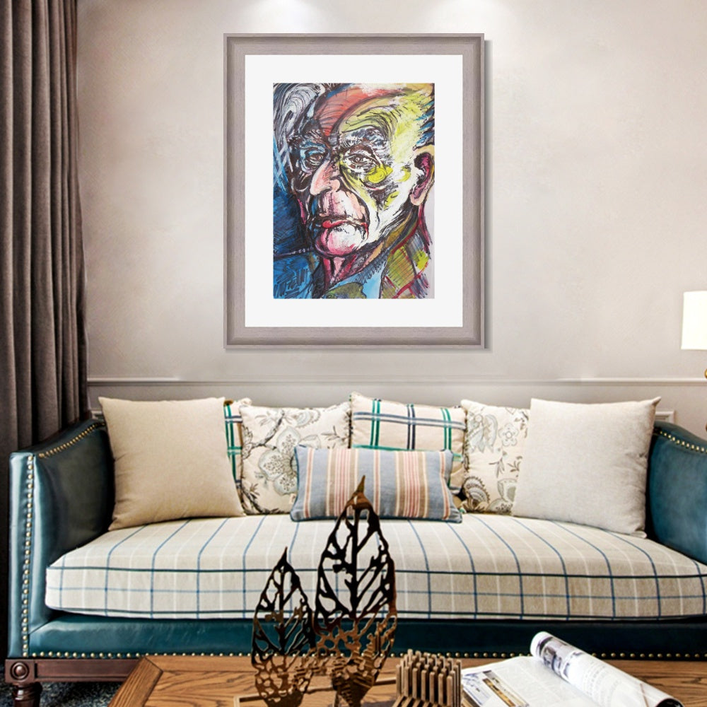 INVIN ART Framed Canvas Art Giclee Print Series#094 by Marc Chagall Wall Art Room Living Office Home Decorations