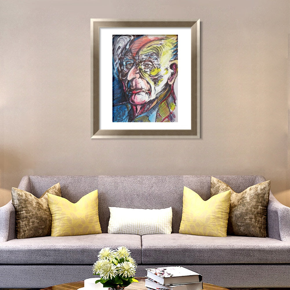 INVIN ART Framed Canvas Art Giclee Print Series#094 by Marc Chagall Wall Art Room Living Office Home Decorations