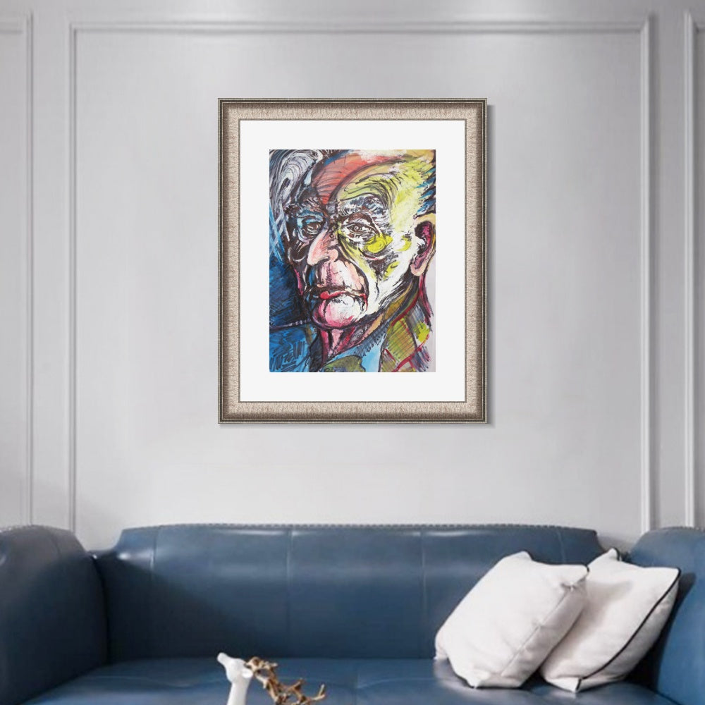 INVIN ART Framed Canvas Art Giclee Print Series#094 by Marc Chagall Wall Art Room Living Office Home Decorations