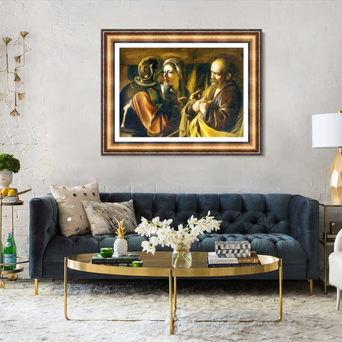 INVIN ART Framed Canvas Art Giclee Print Series#002 by Michelangelo Merisi da Caravaggio Wall Art Living Room Home Office Decorations