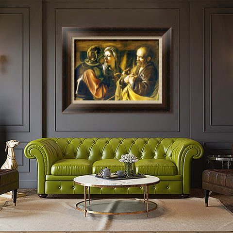 INVIN ART Framed Canvas Art Giclee Print Series#002 by Michelangelo Merisi da Caravaggio Wall Art Living Room Home Office Decorations