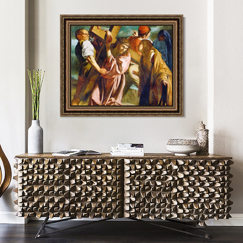 INVIN ART Framed Canvas Art Giclee Print Series#004 by Michelangelo Merisi da Caravaggio Wall Art