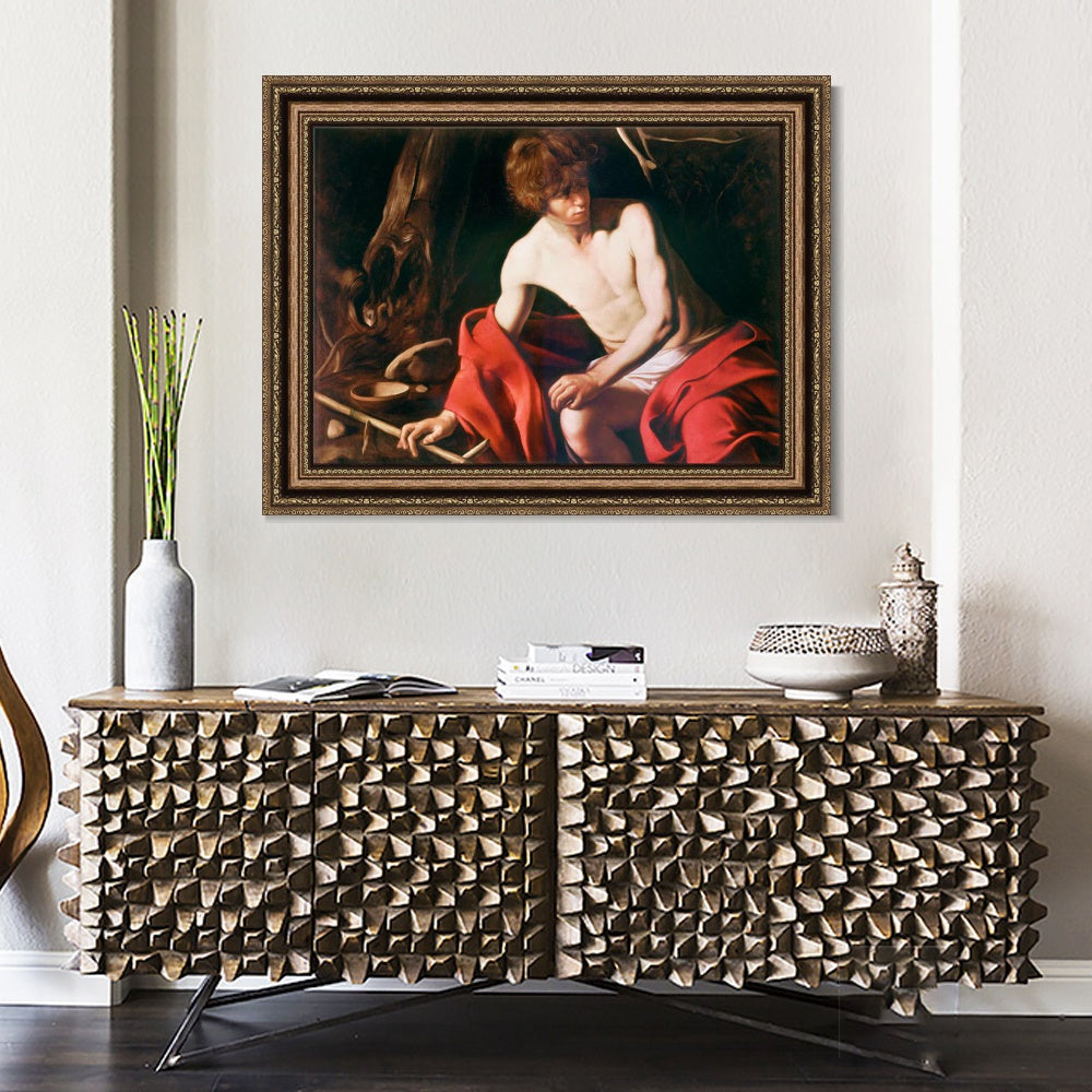 INVIN ART Framed Canvas Art Giclee Print Series#006 by Michelangelo Merisi da Caravaggio Wall Art