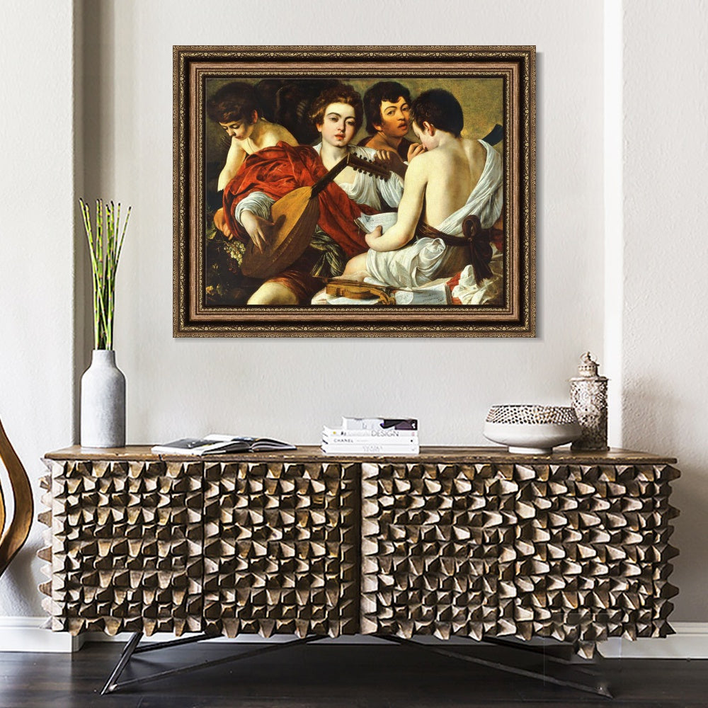 INVIN ART Framed Canvas Art Giclee Print Series#022 by Michelangelo Merisi da Caravaggio Wall Art Living Room Home Office Decorations