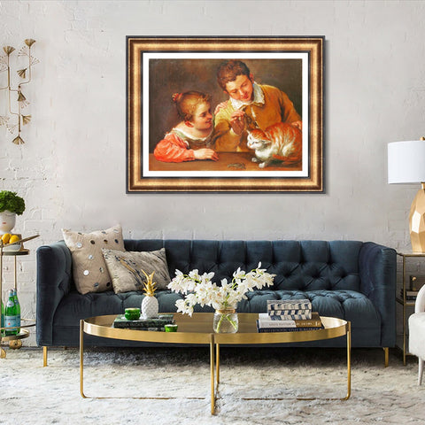 INVIN ART Framed Canvas Art Giclee Print Series#023 by Michelangelo Merisi da Caravaggio Wall Art Living Room Home Office Decorations