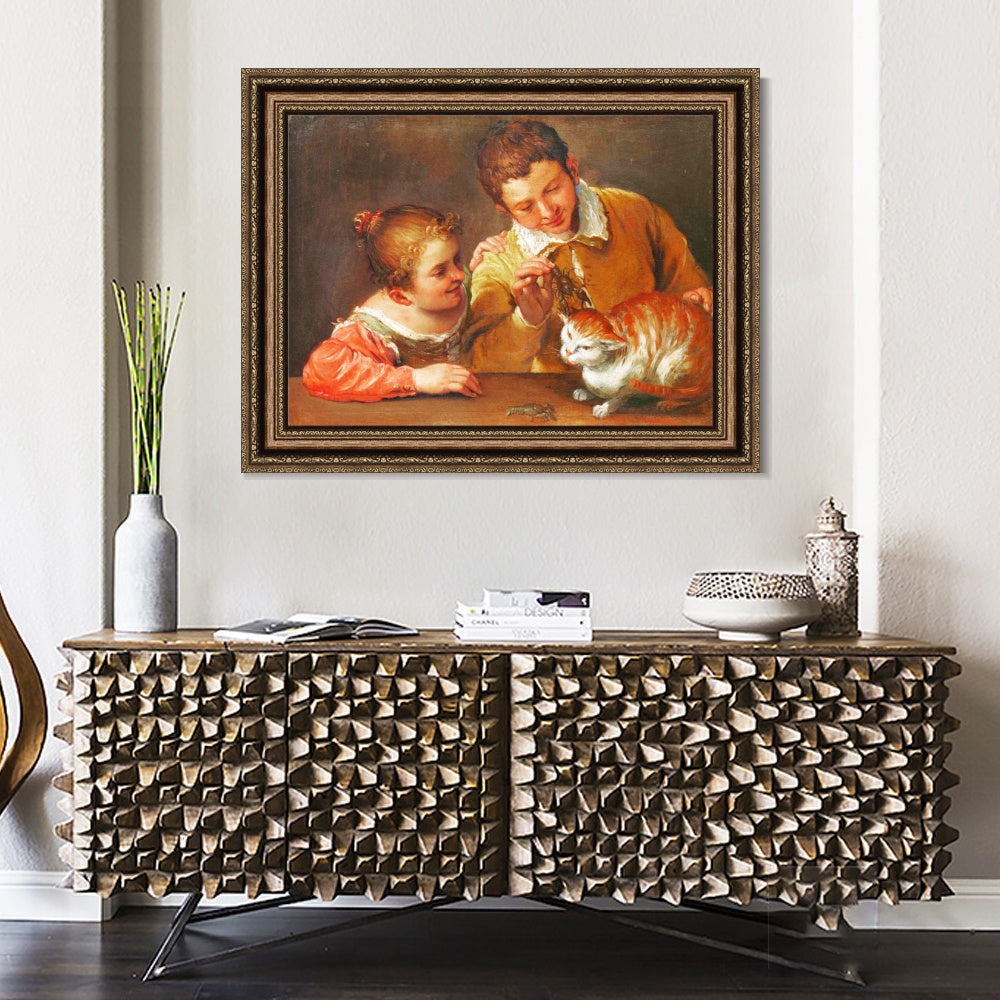INVIN ART Framed Canvas Art Giclee Print Series#023 by Michelangelo Merisi da Caravaggio Wall Art