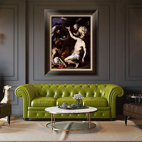 INVIN ART Framed Canvas Art Giclee Print Series#034 by Michelangelo Merisi da Caravaggio Wall Art Living Room Home Office Decorations