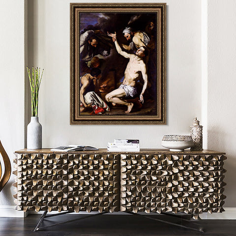 INVIN ART Framed Canvas Art Giclee Print Series#034 by Michelangelo Merisi da Caravaggio Wall Art Living Room Home Office Decorations