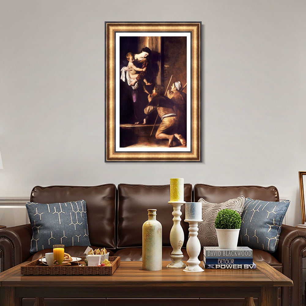 INVIN ART Framed Canvas Art Giclee Print Series#040 by Michelangelo Merisi da Caravaggio Wall Art