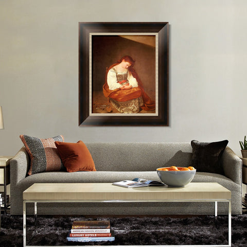 INVIN ART Framed Canvas Art Giclee Print Series#044 by a Lizard by Michelangelo Merisi da Caravaggio Wall Art Living Room Home Office Decorations