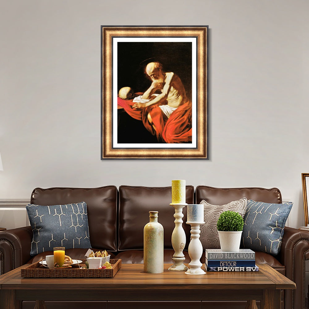 INVIN ART Framed Canvas Art Giclee Print Series#048 by a Lizard by Michelangelo Merisi da Caravaggio Wall Art