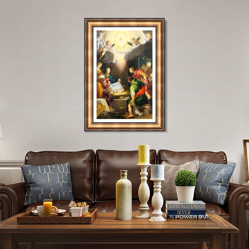 INVIN ART Framed Canvas Art Giclee Print Series#050 by Michelangelo Merisi da Caravaggio Wall Art