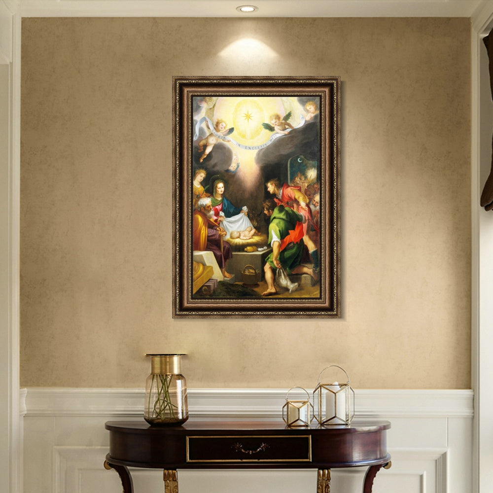 INVIN ART Framed Canvas Art Giclee Print Series#050 by Michelangelo Merisi da Caravaggio Wall Art