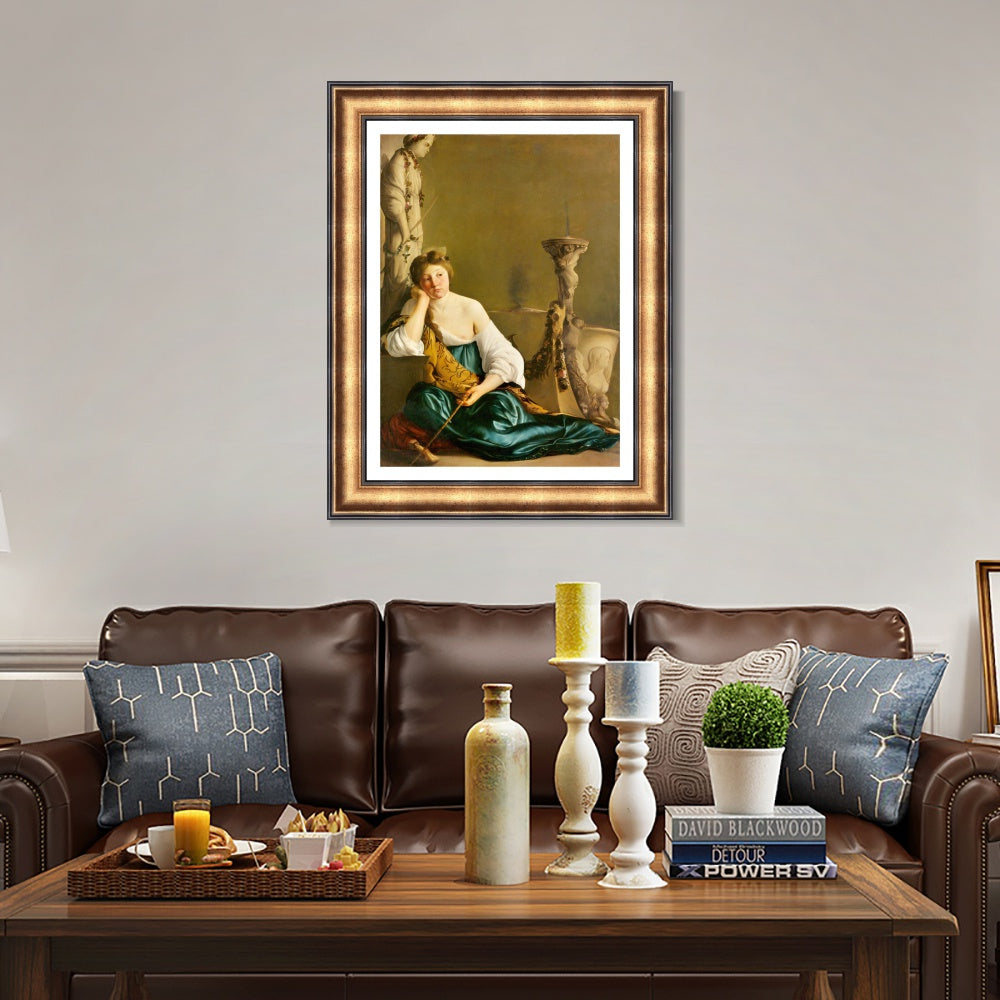 INVIN ART Framed Canvas Art Giclee Print Series#054 by a Lizard by Michelangelo Merisi da Caravaggio Wall Art