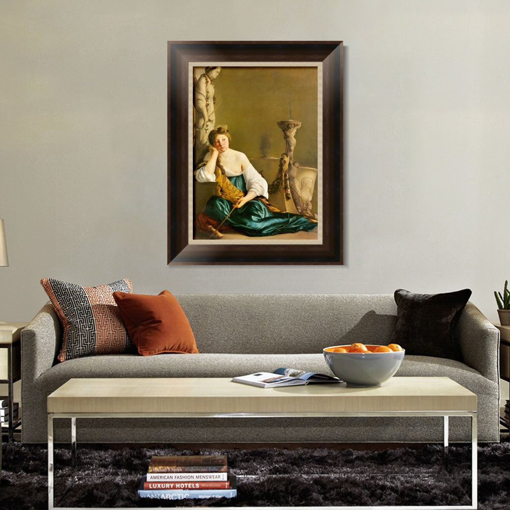 INVIN ART Framed Canvas Art Giclee Print Series#054 by a Lizard by Michelangelo Merisi da Caravaggio Wall Art