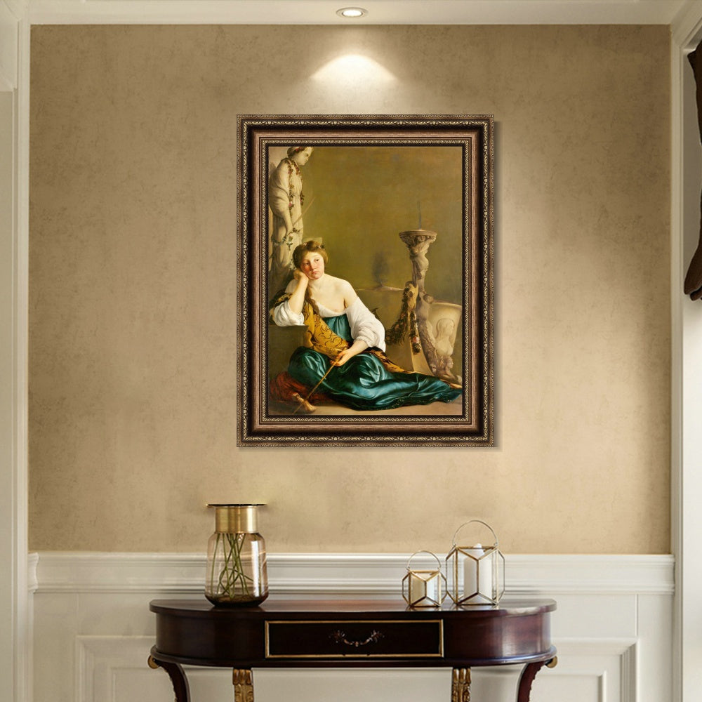 INVIN ART Framed Canvas Art Giclee Print Series#054 by a Lizard by Michelangelo Merisi da Caravaggio Wall Art