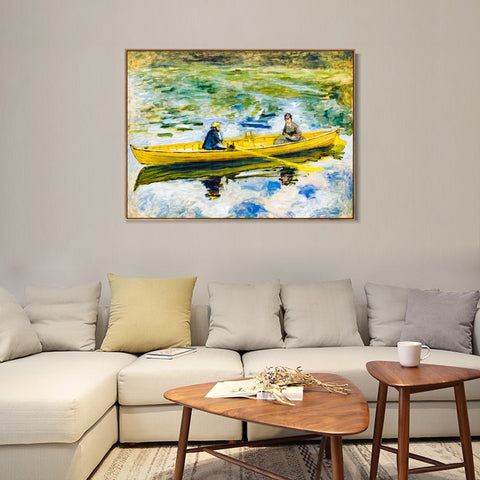 INVIN ART Framed Canvas CLAUDE MONET ET MME HENRIOT by Pierre Auguste Renoir Wall Art Living Room Home Office Decorations