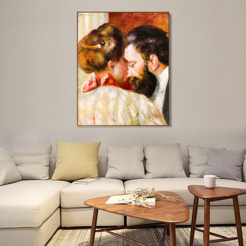 INVIN ART Framed Canvas CONFIDENCE by Pierre Auguste Renoir Wall Art Living Room Home Office Decorations