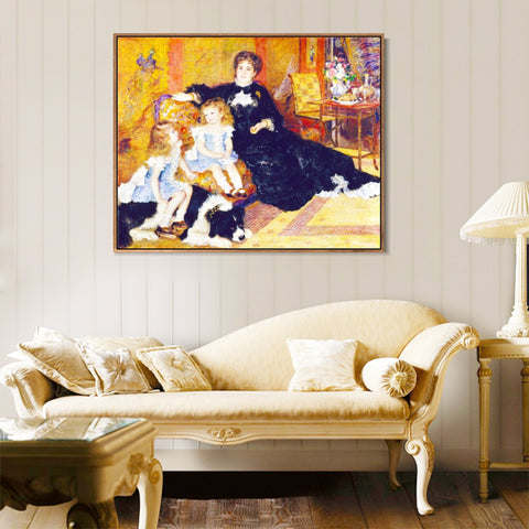 INVIN ART Framed Canvas Madame Georges Charpentier by Pierre Auguste Renoir Wall Art Living Room Home Office Decorations
