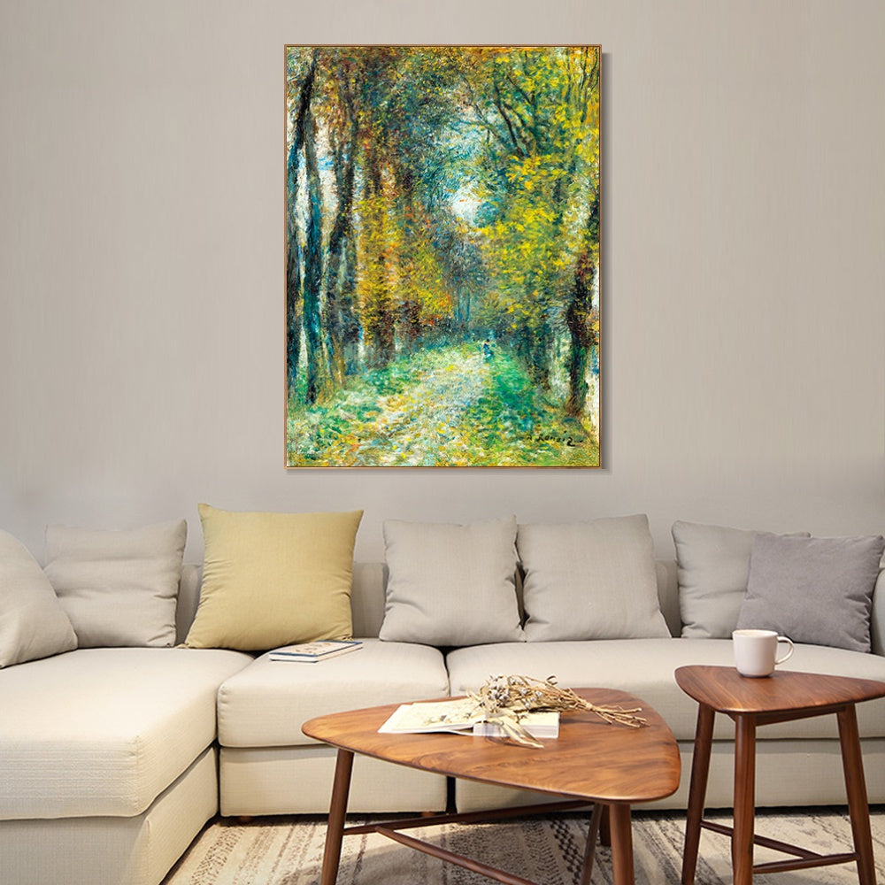 INVIN ART Framed Canvas L'All¨¦e couverte by Pierre Auguste Renoir Wall Art Living Room Home Office Decorations
