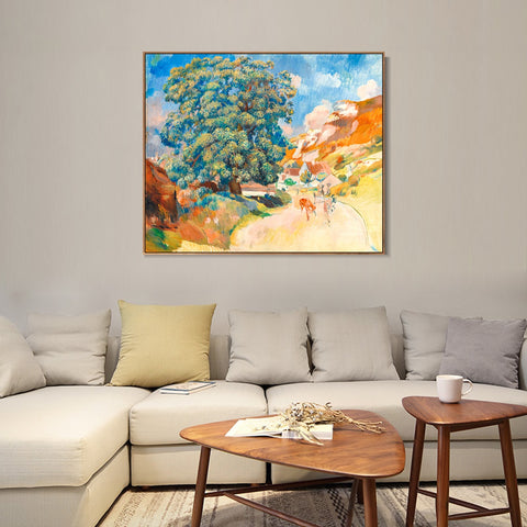 INVIN ART Framed Canvas LE CHALET DE BLANCHE PIERSON A POURVILLE by Pierre Auguste Renoir Wall Art Living Room Home Office Decorations