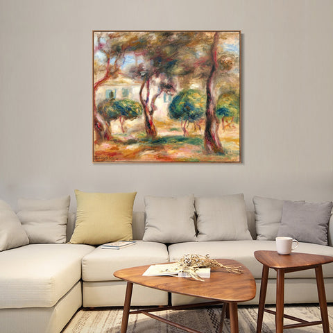 INVIN ART Framed Canvas LE JARDIN DES COLLETTES by Pierre Auguste Renoir Wall Art Living Room Home Office Decorations