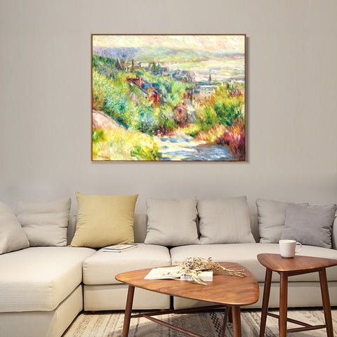 INVIN ART Framed Canvas LES HAUTEURS DE TROUVILLE by Pierre Auguste Renoir Wall Art Living Room Home Office Decorations