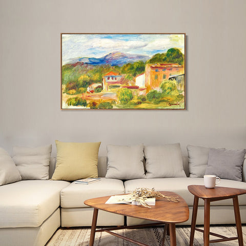 INVIN ART Framed Canvas PAYSAGE DE CAGNES by Pierre Auguste Renoir Wall Art Living Room Home Office Decorations