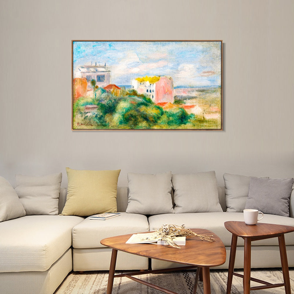 INVIN ART Framed Canvas PAYSAGE DE MONTMARTRE by Pierre Auguste Renoir Wall Art Living Room Home Office Decorations
