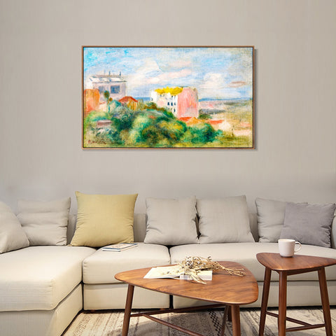 INVIN ART Framed Canvas PAYSAGE DE MONTMARTRE by Pierre Auguste Renoir Wall Art Living Room Home Office Decorations