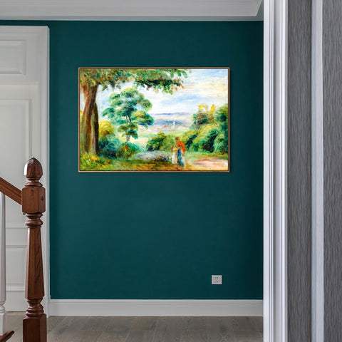 INVIN ART Framed Canvas PAYSAGE2 by Pierre Auguste Renoir Wall Art Living Room Home Office Decorations