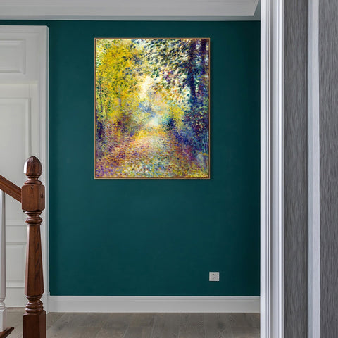 INVIN ART Framed Canvas In the Woods by Pierre Auguste Renoir Wall Art Living Room Home Office Decorations