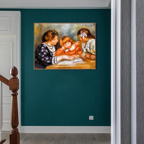 INVIN ART Framed Canvas La Le on by Pierre Auguste Renoir Wall Art Living Room Home Office Decorations