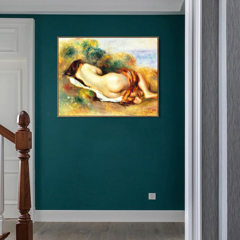 INVIN ART Framed Canvas Nu couché by Pierre Auguste Renoir Wall Art Living Room Home Office Decorations