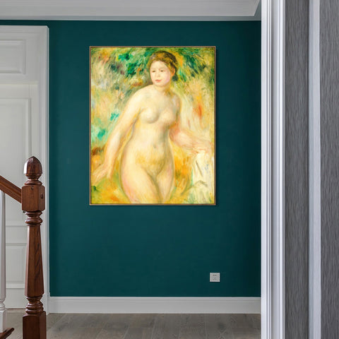 INVIN ART Framed Canvas Nude by Pierre Auguste Renoir Wall Art Living Room Home Office Decorations