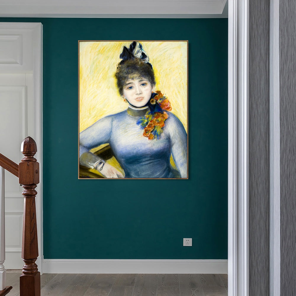 INVIN ART Framed Canvas Caroline R¨¦my by Pierre Auguste Renoir Wall Art Living Room Home Office Decorations