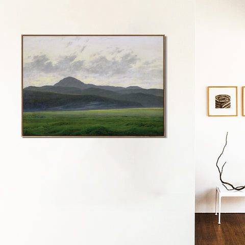 INVIN ART Framed Canvas Landscape In The Riesengebirge by Caspar David Friedrich Wall Art Living Room Home Office Decorations