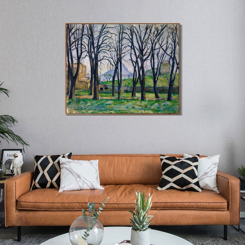 INVIN ART Framed Canvas Giclee Print Art Apples and Oranges by Paul Cezanne Wall Art Living Room Home Office Decorations