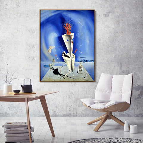 INVIN ART Framed Canvas Apparatus and Hand, 1927 by Salvador Dal Wall Art Living Room Home Office Decorations