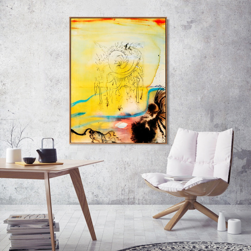 INVIN ART Framed Canvas Series#047 by Salvador Dal Wall Art Living Room Home Office Decorations