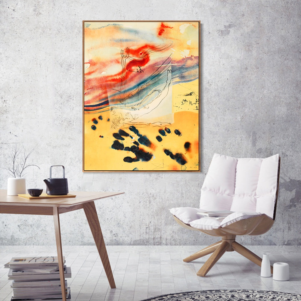 INVIN ART Framed Canvas Series#058 by Salvador Dal Wall Art Living Room Home Office Decorations