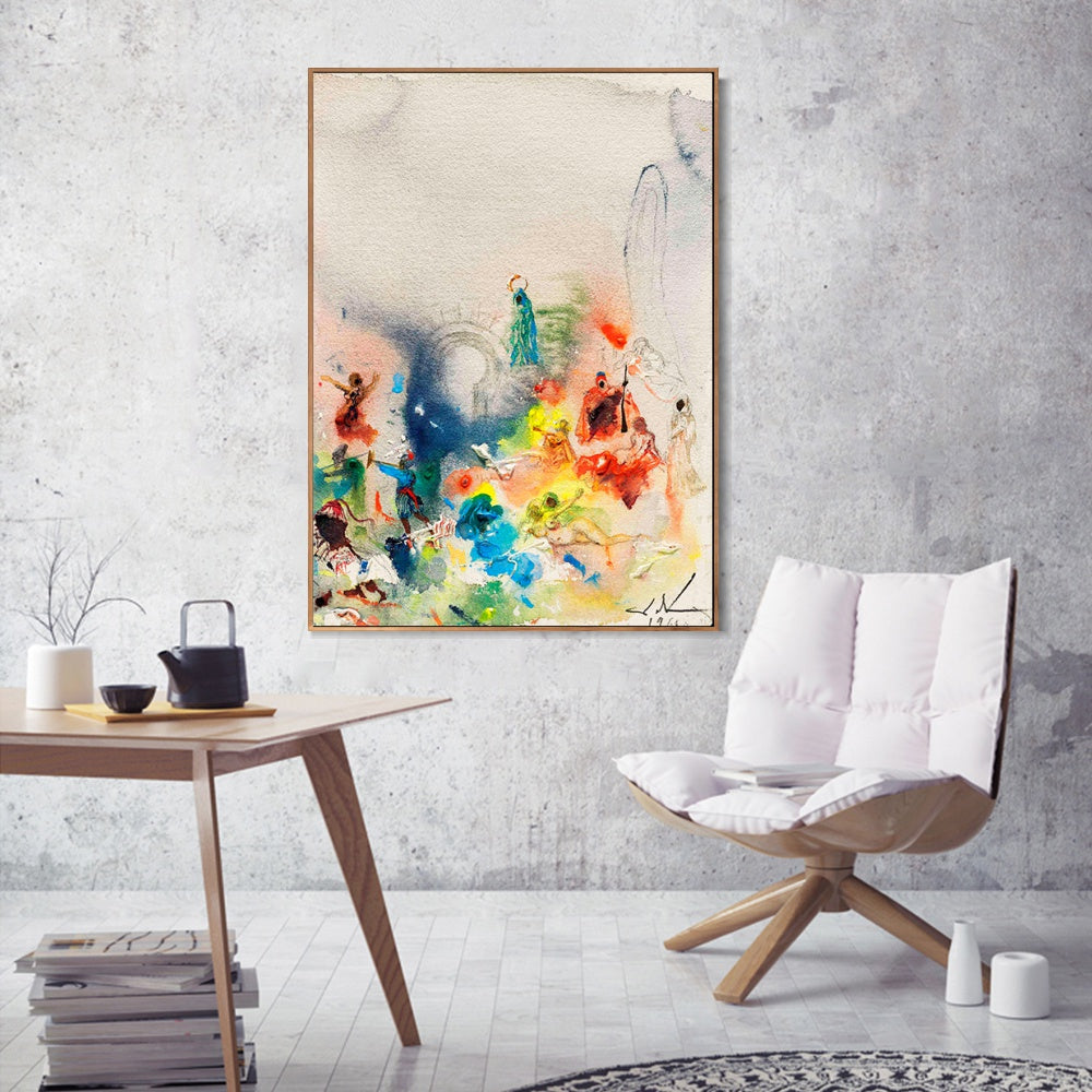 INVIN ART Framed Canvas Series#059 by Salvador Dal Wall Art Living Room Home Office Decorations