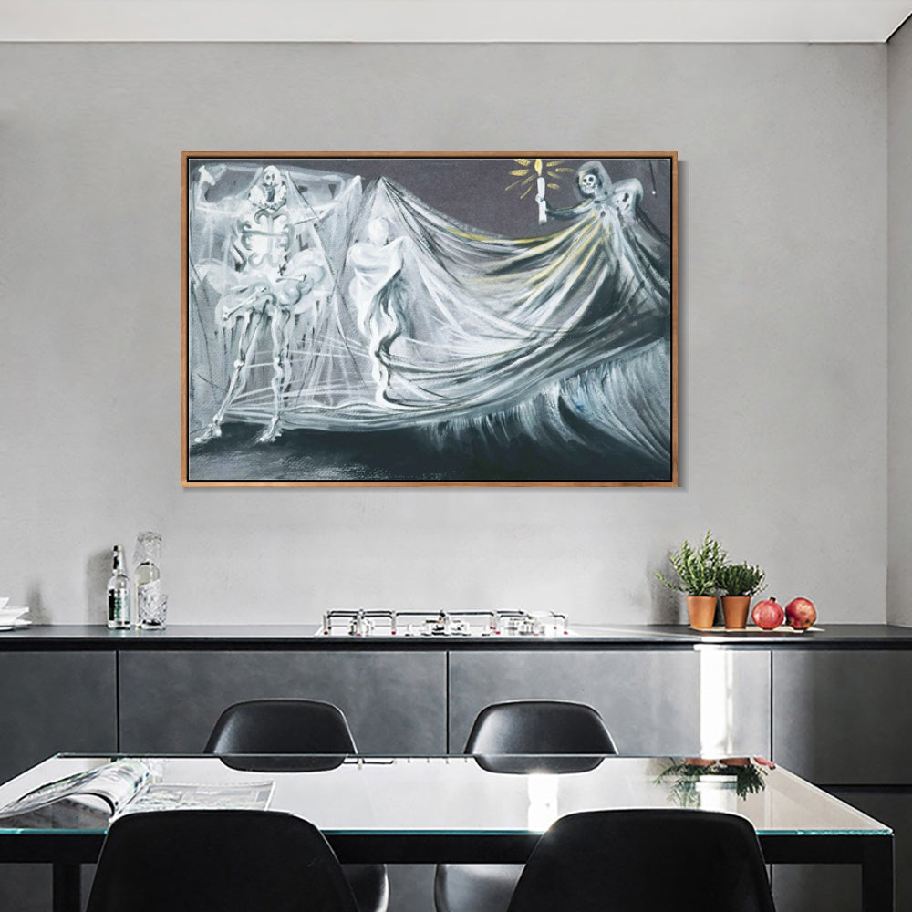 INVIN ART Framed Canvas Series#078 by Salvador Dal Wall Art Living Room Home Office Decorations